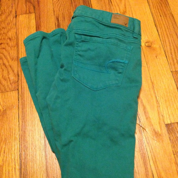 🚫SOLD🚫American Eagle Teal Skinny Jeans