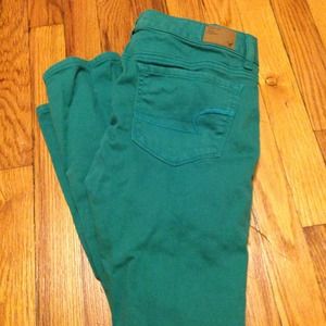 🚫SOLD🚫American Eagle Teal Skinny Jeans