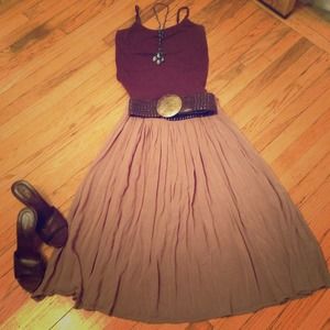 BUNDLE Bohemian skirt, tank & belt