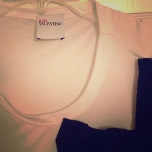 -Authentic Red Valentino Bow Tee