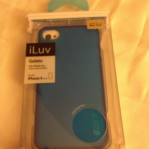 i luv blue iPhone 4 case