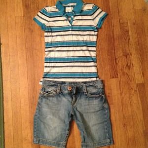 Aeropostale bundle polo shirt and shorts