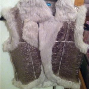 Metallic fur JOCELYN jacket
