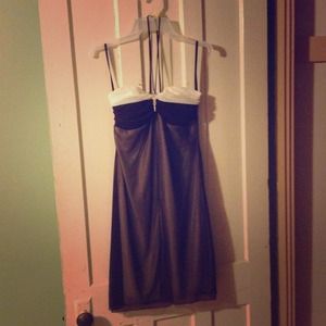Strapless halter dress