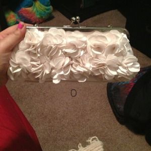 Flower covered clutch