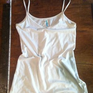 Plain White V-neck Tank.