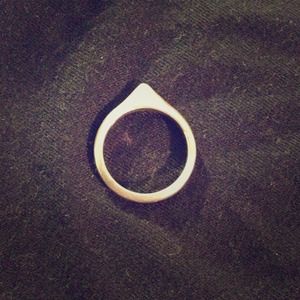 Hand crafted sterling silver thorn stacking ring