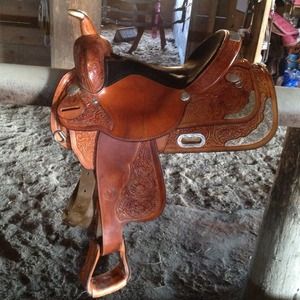 Western show saddle