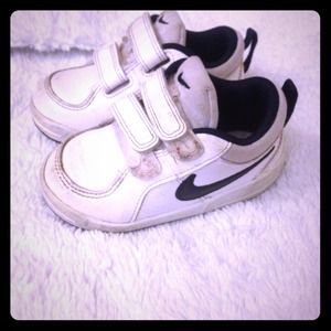 Velcro white and navy nikes BUNDLE