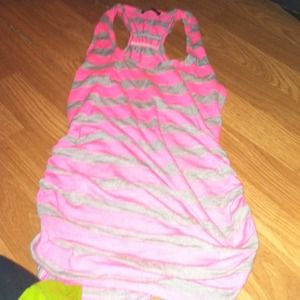 Neon pink and grey tank