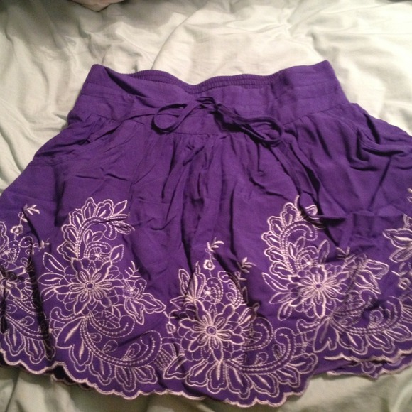 Purple and white skirt