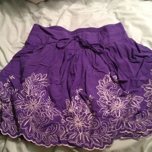 Purple and white skirt