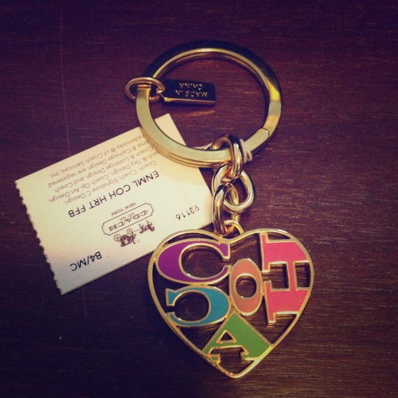 **SOLD** Coach heart keychain