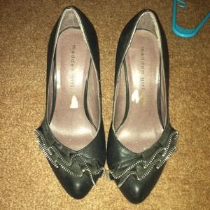 Madden girl zippered black heels