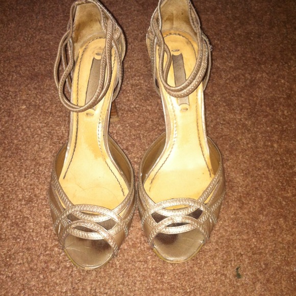Nine west nude open toe stilettos