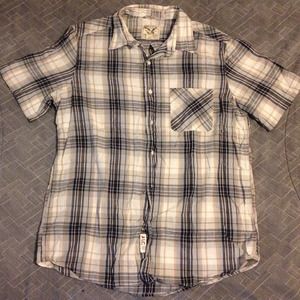 BNWOT Men's Plaid Grey Button Down