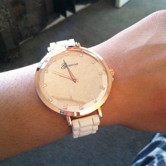 SOLD White Geneva Watch