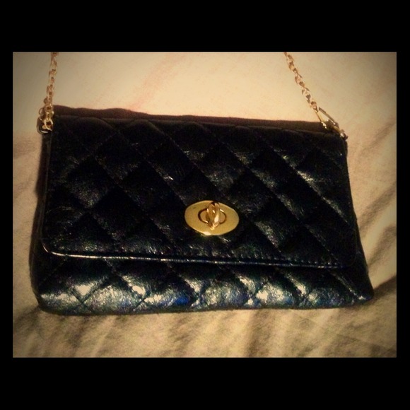 Black clutch bag