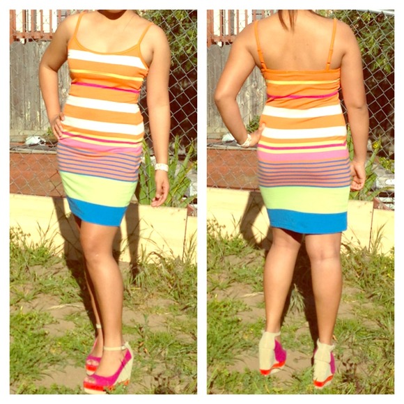 💢Sold💢Cute Rainbow stripe dress