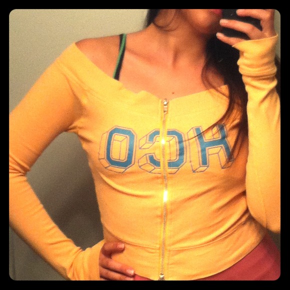 Orange cropped cover up
