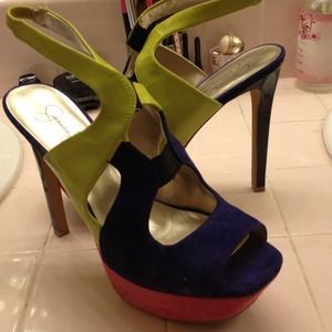 Jessica Simpson colorblock heels