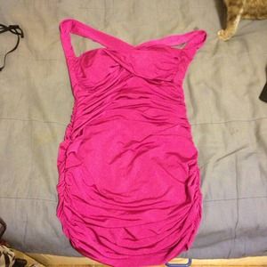 Hot pink dress