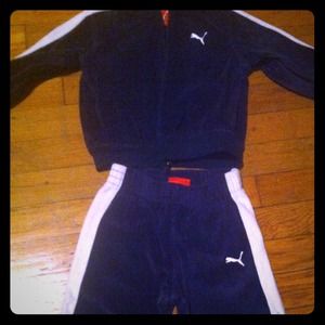 Handsome little boys puma sport set.
