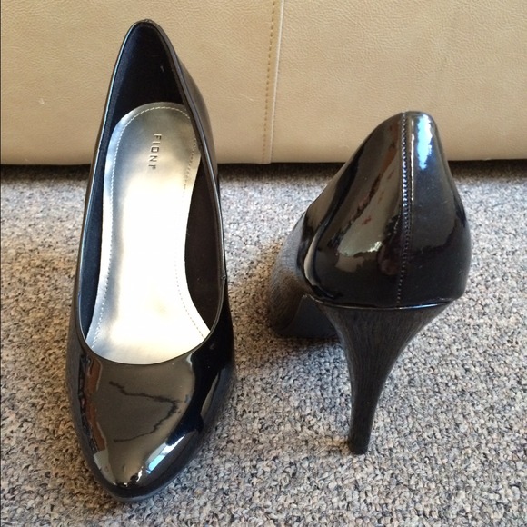 Fioni Shoes 7w Black Patent Leather High Heels Pumps Poshmark