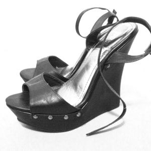 Posh Studded Wedges