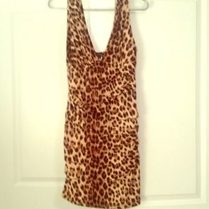 Leopard body con dress