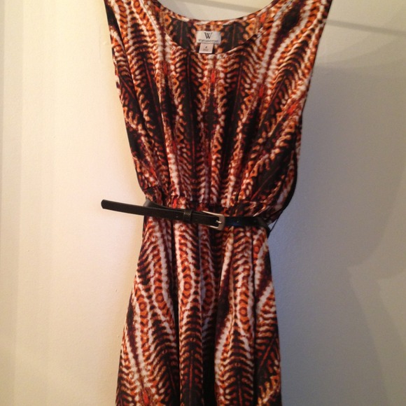 Asymmetrical hem tiger striped summer dress - Picture 3 of 4
