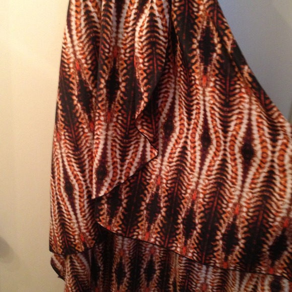 Asymmetrical hem tiger striped summer dress - Picture 4 of 4