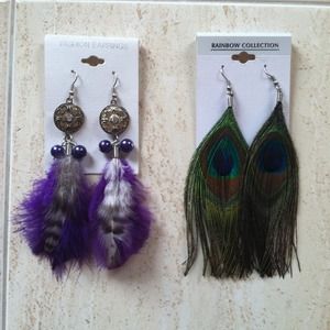 Bundled Feather earrings PRICE REDUCED