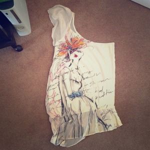 Flowy one shoulder Mezzanine top