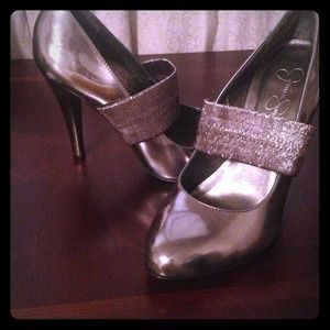 Metallic Jessica Simpson Heels