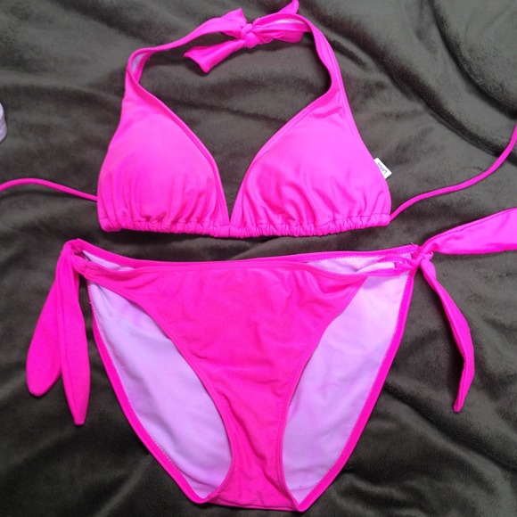 Hot pink bikini