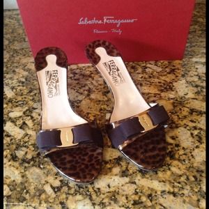 Host Pick! Ferragamo leopard print slides