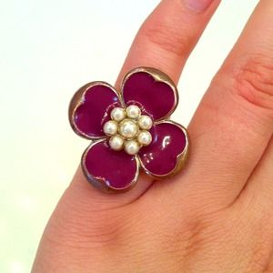 Purple flower rig with pearls