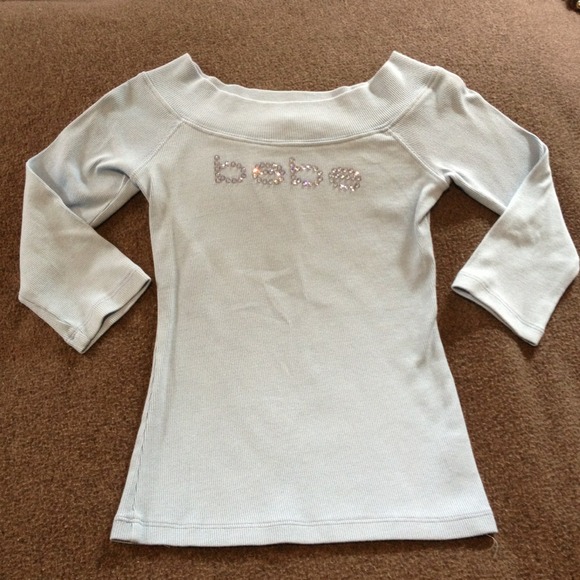 🚫Sold🚫Light Blue Bebe shirt - Picture 1 of 3