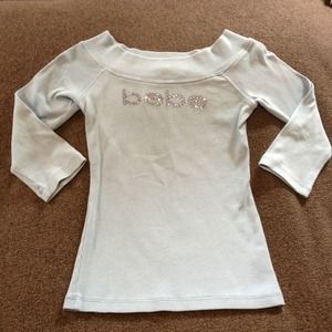 🚫Sold🚫Light Blue Bebe shirt