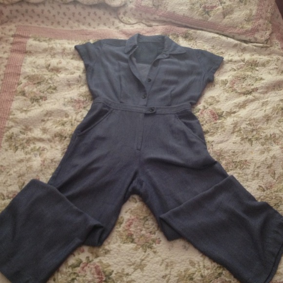 Comfortable Denim Rumper - Picture 2 of 4