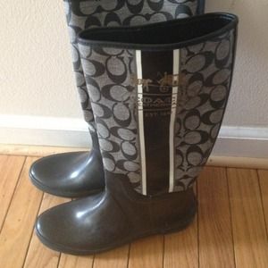 Authentic Coach rain boots.