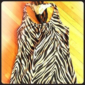 Zebra tank and brown top BUNDLE for schoolinall3