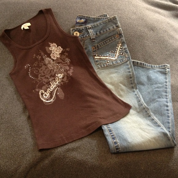 Cute Brown Candie's Tank Top