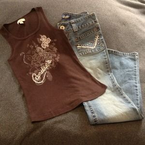 Cute Brown Candie's Tank Top