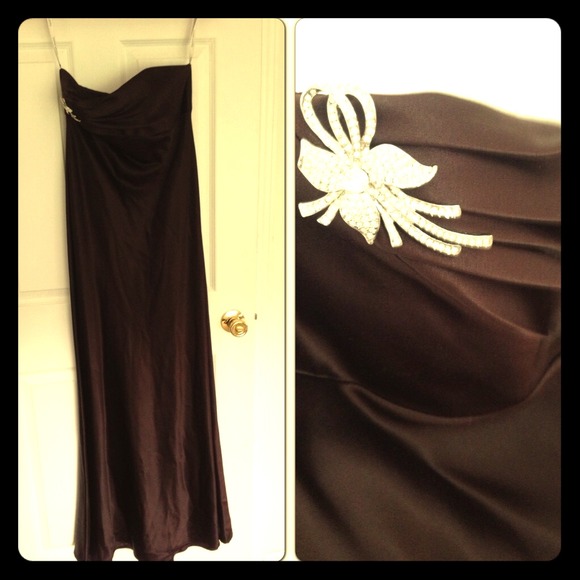 Chocolate brown formal dress