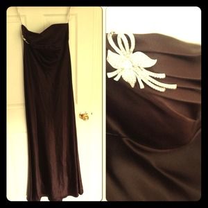 Chocolate brown formal dress