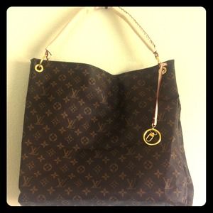 LV brown hand bag tote