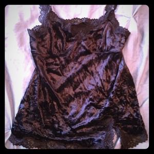 Velvet lace cami