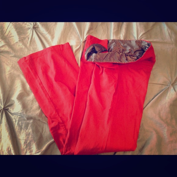 Red dress slacks